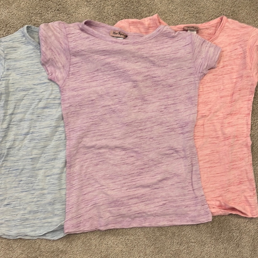T shirts 14/16 size purple pink and blue came in a 3 pack